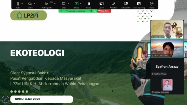Kapus PkM UIN Gus Dur Berbagi Best Practice Ekoteologi pada Pembekalan KKN UIN Sumatera Utara