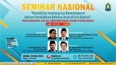 Prodi Magister Pendidikan Bahasa Arab Adakan Seminar Nasional tentang Penelitian Isu Kontemporer di Era Digital
