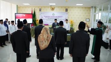 Kembangkan Fakultas Sains dan Teknologi, UIN K.H. Abdurrahman Wahid Pekalongan Lantik Pejabat Baru