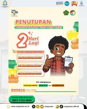 H-2 Pendaftaran UM PTKIN 2025, Calon Mahasiswa UIN Gus Dur Diimbau Manfaatkan Peluang Emas